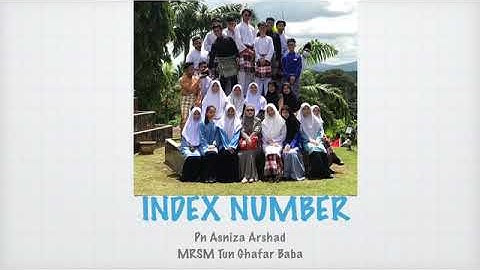 Index Number & Composite Index