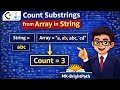 Count Substrings from Array in String | Java Solution in Hindi | String contains() Problem