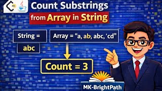 Count Substrings from Array in String | Java Solution in Hindi | String contains() Problem