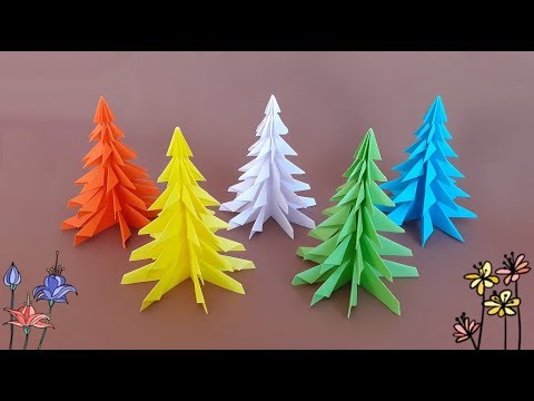 Kağıttan Çam Ağacı Nasıl Yapılır ? / How to make a Paper Pine Tree ?