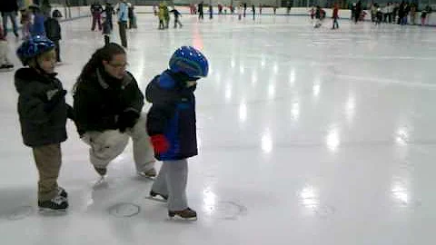 Jeffrey taking ice skating lessons