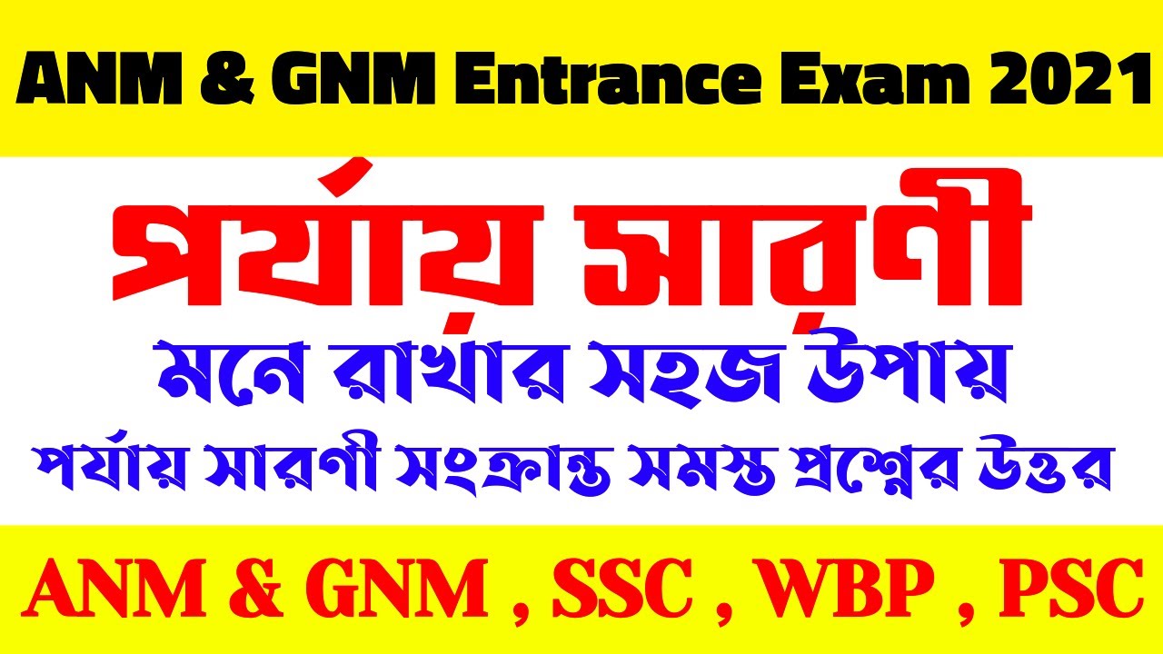 How To Remember Periodic Table | Easiest Way | GNM Entrance Exam Mock Test