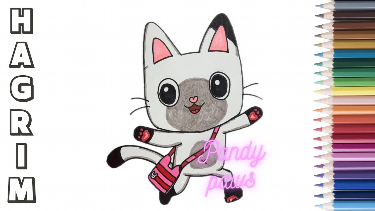 Pandy Ricky Baby Drawing 개비 매직하우스 판다냥 그리기 how to draw Pandy paws - YouTube