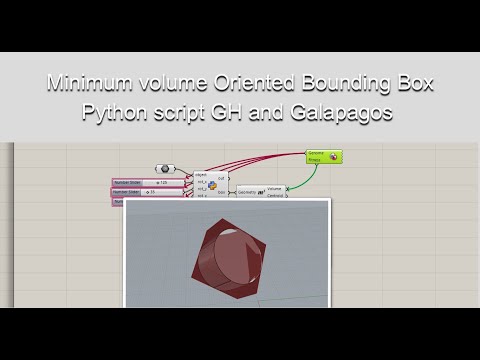 Min volume Oriented Bounding Box Galapagos and Python