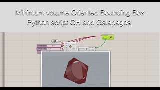 Min volume Oriented Bounding Box Galapagos and Python