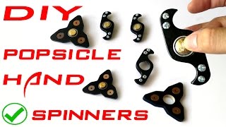 Hand Spinner fidget toy made from popsicles DIY tutorial