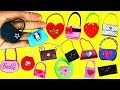 20 DIY Barbie Doll Miniature Purse, Handbag, Bag - 20 Different Styles  - simplekidscrafts