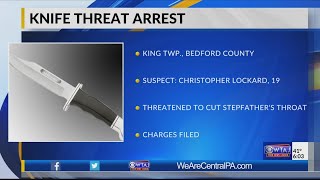 Teen arrested for threatening stepfather with knife