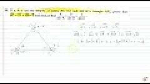 If `a ,b ,c` are the lengths of sides, `B C ,C A` and `A B` of a triangle `A B C ,` prove that `...