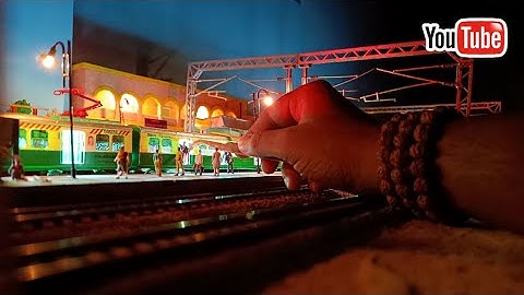 Indian Railways EMU Local Model Train Night Run | HO Scale Model Train | train video