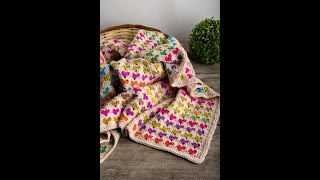 Crochet Heart Blanket Pattern