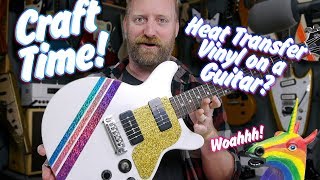 Firefly Bedazzling - Heat Transfer Vinyl Guitar Project - \