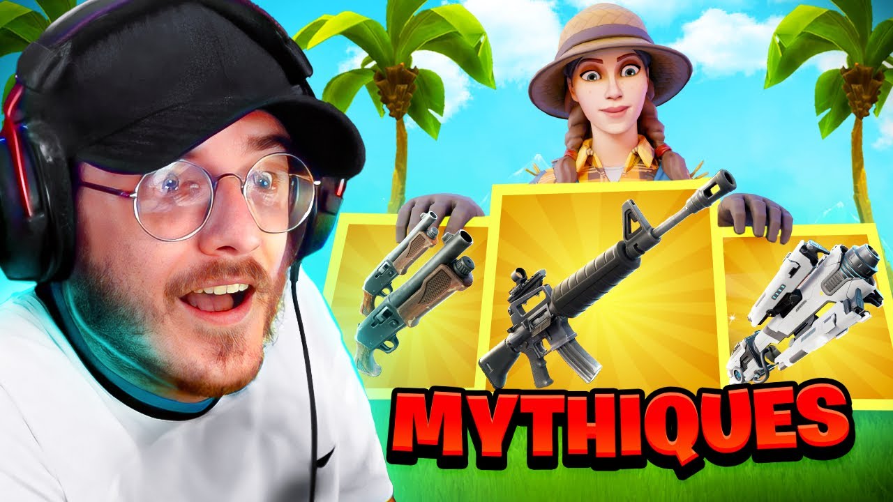 FAIRE TOP 1 avec le PLUS d'ARMES MYTHIQUES du CHAPITRE 7 sur FORTNITE ( Le défi de l'impossible )