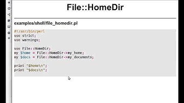 Beginner Perl Maven tutorial: 11.7 - File::HomeDir