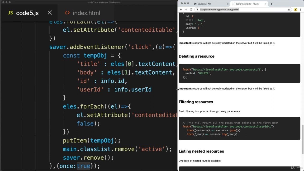AJAX Dynamic Web Pages 0509 - Dynamic Content Interactive Web Page - JS CRUD Part 2