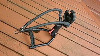 How to turn a Barnett Black Widow slingshot into a slingbow