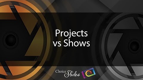 Project vs Shows - Photopia Tutorial