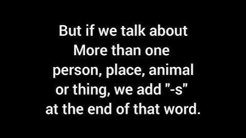 Chapter:- 4 One and More Than One || English Grammar || Class-1