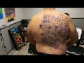 Medusa back piece , Tattoo Timelapse , first 6 hrs