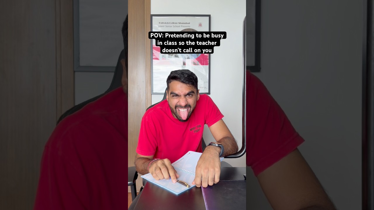 POV: Pretending To Be Busy In Class So The Teacher Doesn’t Call On You 😂 #shorts