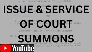 Issue and service of court summons (Civil procedure law)