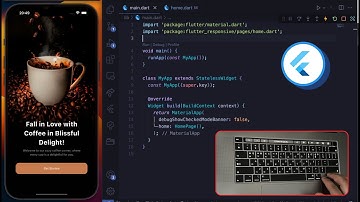 Coffee App Onboarding Screen UI in Flutter | ASMR Programming | No talking