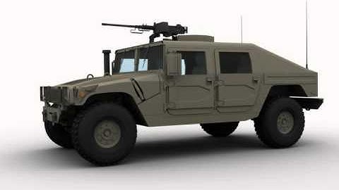 3D Model of Military Hummer Review