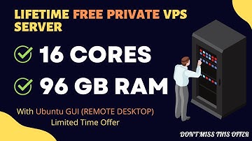 Free VPS Server (16 Cores 96GB RAM) - Quick Setup Ubuntu Remote Desktop (Free RDP) & GUI