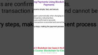 Lecture 3.1 EV Charging Payments Using Blockchain – Secure and Fast Payments
