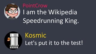 We challenged each other to a 1v1 Wikipedia speedrun...