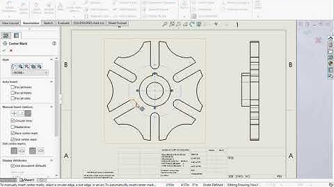 SolidWorks Circle Pattern Geneva Cam Title block