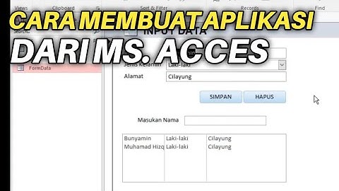 Cara membuat aplikasi di ms. acces | texbox cari data
