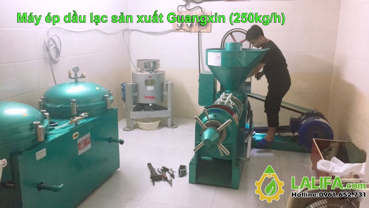 Máy ép dầu lạc, dầu vừng công nghiệp GuangXin 250kg/h | Lalifa.com ...