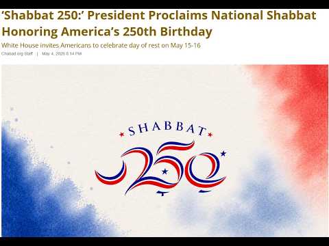 Trump Declares National Sabbath For May 15-16 to Honor Jewish Americans