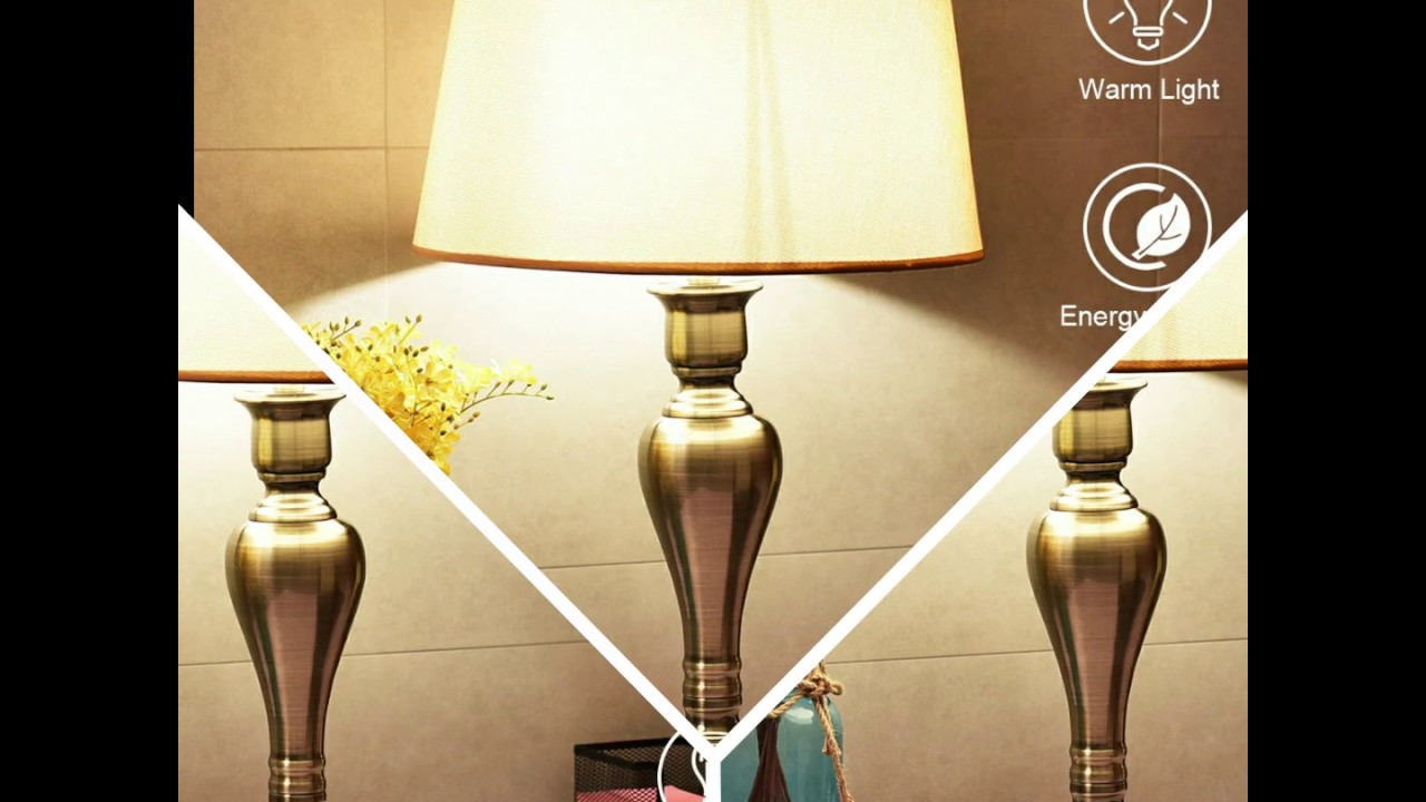 25" Antique Brass Table Lamp