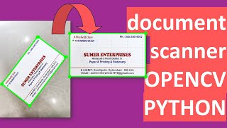 How to Create a Document Scanner Using  OpenCV Python | Complete Python Web App