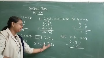 Decimals  || Class-5th  ||  Chapter- 5  || Exercise- 5.4
