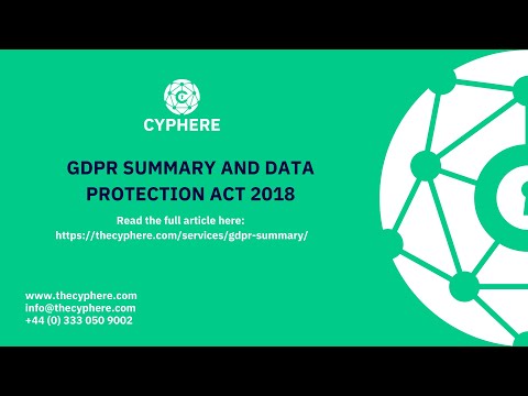 The GDPR Summary:
