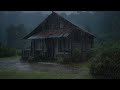 Apaise ta nuit 🌧️ Pluie sur toit ancien entouré de forêt pour repos et calme