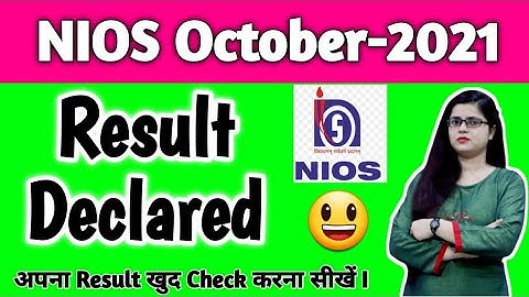Nios October-2021 Result Declared | Nios Latest  news today | Nios Latest Update