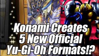 KONAMI CREATES 5 NEW YU-GI-OH OFFICIAL FORMATS!?! Past Formats  Legal & Deck Masters REAL!?