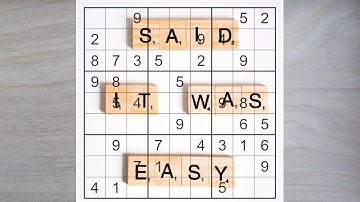 The Le Monde sudoku puzzle. A level 4. I dare say that this is easy. Hone your notation free skills!