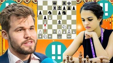 Crazy Magnus Carlsen vs Tania Sachdev chess game 2