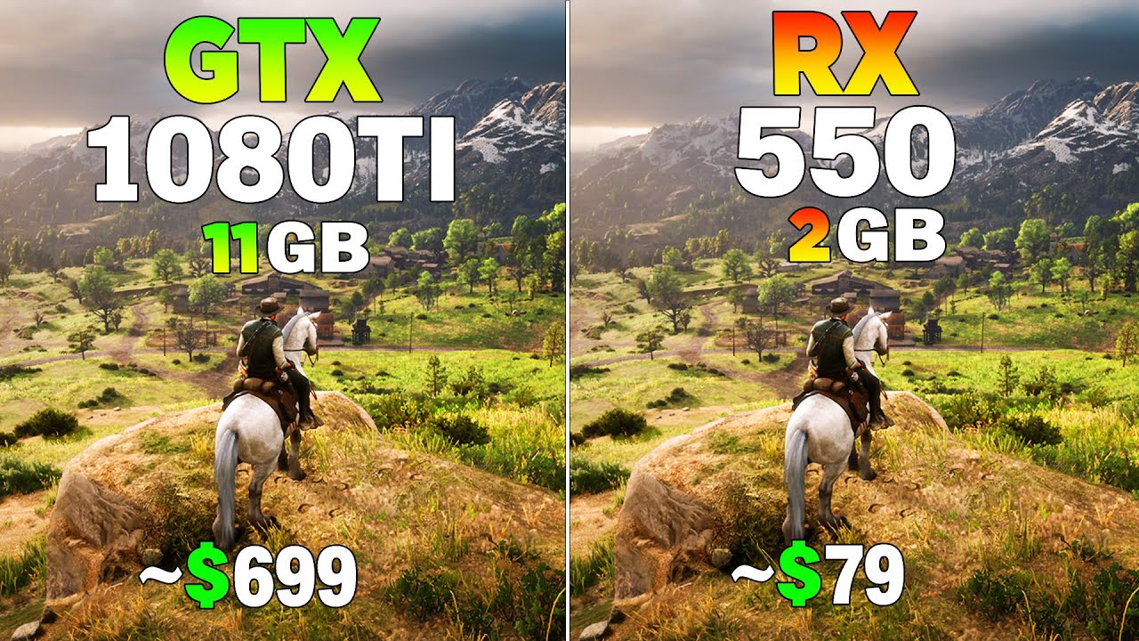 GTX 1080 Tİ vs RX 550 - Test in 8 Games - YouTube