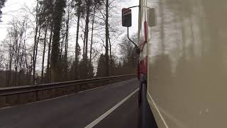 Driving my truck (MAN F2000 19.403) uphill (15%) from Winterthur-Töss to Steig with GoPro mounted