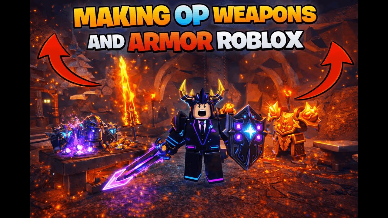 Random but powerful forging armor and weapons In The Forge | Roblox