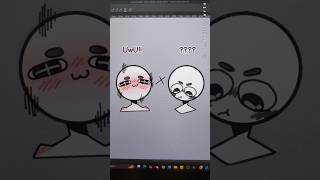 Manga Expressions: UwU!! VS ??? 🥺 #digitalart #shorts #drawing #art #digitaldrawing