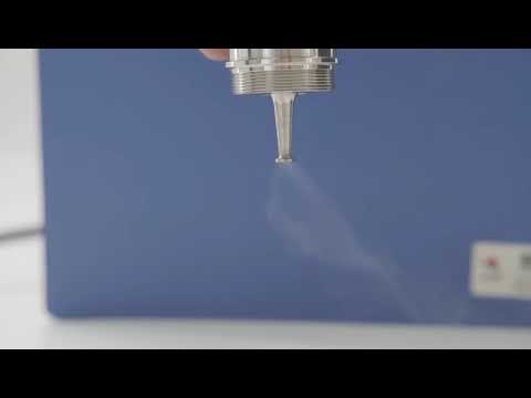 Ultrasonic atomization.