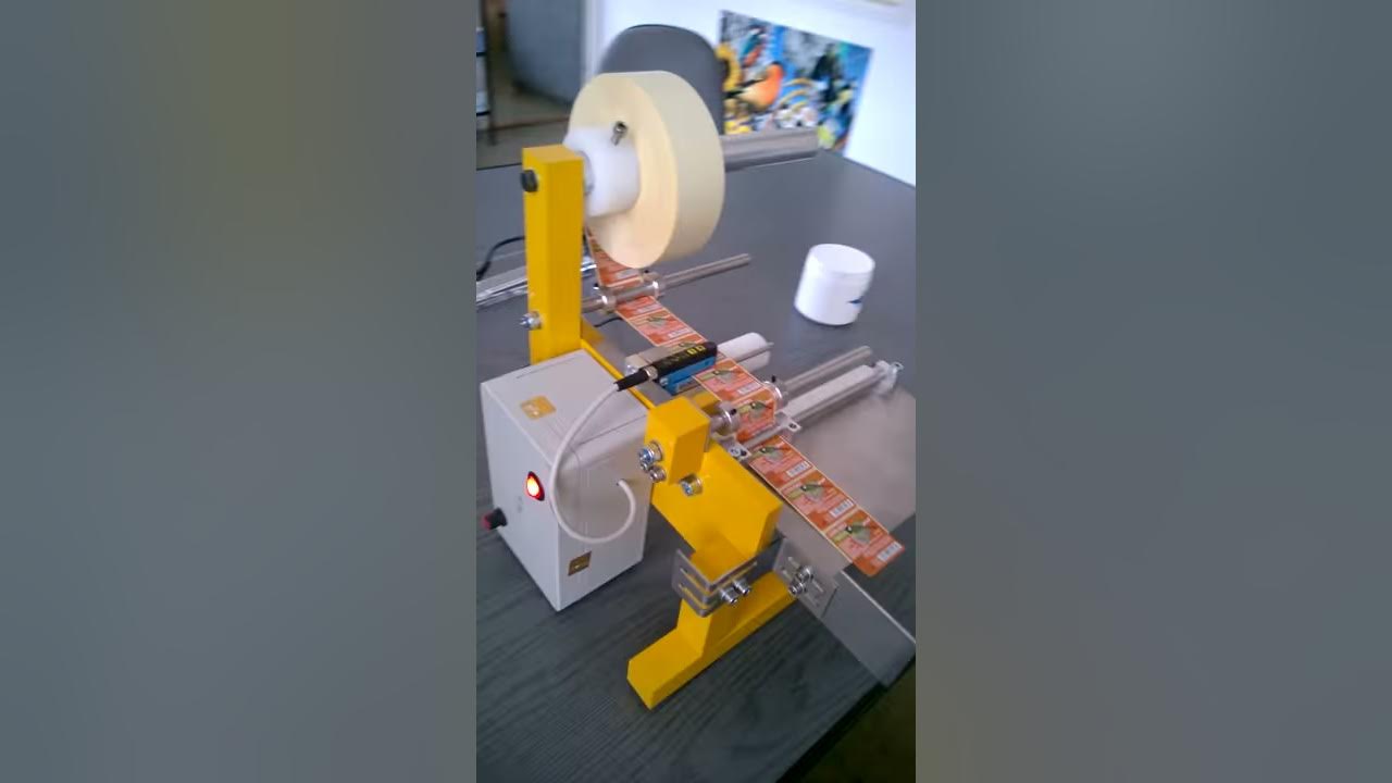 Dyspenser naklejek / Electric label dispenser / Etikettierer - YouTube