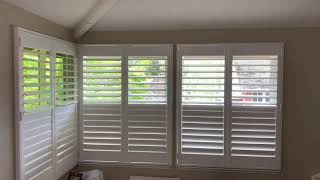Shutter basswood | L-frame | split tilt louver
